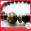 Maeda Keiji samurai bracelet, black onyx 10 mm with agate beads