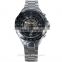 sewor silver stainless steel mens automatic wrist watch casual bracelet mechanical watch