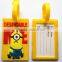 Wholesale Animation Soft Rubber Luggage Tags Travel Shaped Cute PVC Bag Tags
