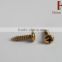 furniture hardware pan head yellow zinc wood screw shipping in tianjin