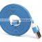 Colorful Noodle Flat V8 Micro Usb Data Charger Cable for Samsung&htc& Nokia & Mobile Phone