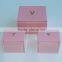Luxury custom made pink jewelry boxes with sleeve and velvet lining