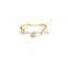 High Quality Gold Color Nature Zircon on Two End Adjustable Ring
