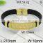 Fashion new gold black men bracelet 2016