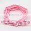 Top quality colorful striped bowknot knot girl hair headband,wholesale baby knot headband