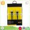 China manufacturer custom design usb cable package box with blister pvc window