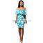 Bonvatt Custom Designed 2017 Digital Print silk crepe satin dress