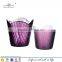 bulk purple glass mosaic votive candle holders