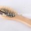 Elastic massage wooden comb with hanging hole/hair brush
