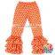 Best Selling Fall Chic Halloween Patterns Baby Leggings Wholesale Triple Ruffle Icing Baby Leggings