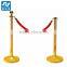 Gold q pole barrier stanchions rope stand