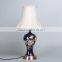 Chinese woman qipao dressing table lamp ceramic