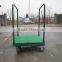 Tool cart with carpeted deck tray dolly pushing wagon