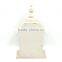 Beautiful painted fower white tower top shape wood crafts feeding station bird house