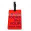 Customized Logo Promotional Silicone/pvc Luggage Tag Name Tag for Travel
