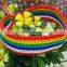 New design rainbow color string braided bracelets hand woven fabric cord bracelets friendship bracelets gifts