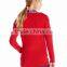 Women Red Sweater fuzzy Beard Santa Claus Pattern Christmas Jumpers