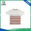 100%oragnic Cotton Custom 3 Buttons Stripe Kids Sport t Shirts in White