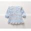 Wholesale lace printing kids long sleeve cotton dress