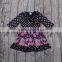 Yawoo 2016 girls new designs gold polka dots cotton tunic baby fashion dress