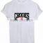 T Shirt Men Crooks & Castle Letter Short Sleeve Tops White Color Casual Cotton Summer Style Harajuku Funny Tee S-XXL