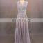 Real Sample High Quality Chiffon Custom Long Gery Bridesmaid Dress