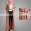 Islamic Clothing Wholesale Long Sleeve Cardigan Latest Women Design Muslim Overcoat Malaysia Dusty Pink Open Front Kimono