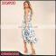 New design halter neck off shoulder casual dress floral print one piece woman dress