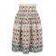 Floral Print Cotton Embroidery Pleated Skirt Old Women Skirt Guangzhou Clothing