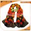 Fashion customized elegant spring wool/acrylic/silk/cotton lady scarfs