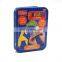 Decorative flat rectangular cards tin cans with hinged factory