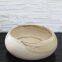 Yellow Sandstone Bathroom Vessel Round Sink Natural Stone Wash Basin