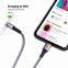 KAL020 023 PD 3A Fast Charger Cable Lightning to Type C Nylon Braided Data Cable for iphone 8 X Xr