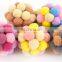 Amazon hot selling colorful bouncing ball with bell for cat playing rainbow ball for pet