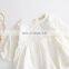 Summer 2020 baby girl lady pure white embroidered short sleeve cotton hatsuit