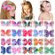 6inch JOJO kids hair Bow Girl colorful rainbow Unicorn Barrettes Girl Hair Accessories party hair clipper holiday