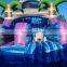 Purple Crush Tropical Waterslide Inflatable Slip Water Slide With Pool