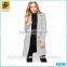 Gray wool winter dress coat wiith long sleeves, women winter coat