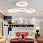 Modern Nine rings shaped acrylic ceiling white Nine round circle ceiling lighting fixture led chandelier light
