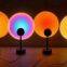 Modern Stretch Sunset Lamp RGB LED Projector Lamp Floor Light Rainbow Led Living Room Stand Bedroom Projector Light