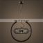 Tonghua Vintage Iron Cage Fan Shape 3 Heads Dinning Room Restaurant Coffee Round Indoor Hanging Edison Bulb Pendants Lamp