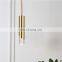 Tonghua Linear Pendant Light Metal Gold Pendant Lamp Modern Chandelier For Living Room