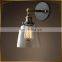 Vintage Pendant Light Glass lamp shade with copper bulb holder