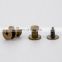 Garment 6mm/10mm screw metal alloy brass head leather rivet button studs for leather
