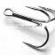 Fishing hook stainless steel Material Treble  Fishing Hook Triple Hooks Round Folded Saltwater Bass 14# --8/0# Tackle Tools