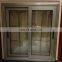 new house project kitchen wood colored aluminum safety glass grill design sliding window with architrave