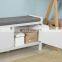 White Shoe Bench Shoe Rack Shoe Cabinet Hallway Storage Bench With Seat Cushion