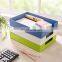 pen storage stacking set plastic stackable paper tray desk office file organizer