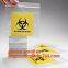 Biohazard Specimen Bags,Zip Specimen Transport Bag, Tear Off Pouch Bags, Attached Document Pouch. Printed Transport Bags