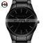 HANNAH MARTIN 1756 Modern business quartz wrist watches men simple cool black watch bracelet steel